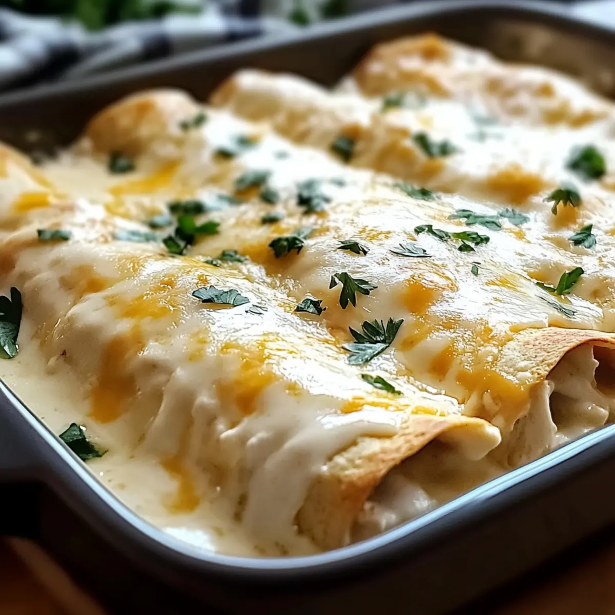 Creamy White Chicken Enchiladas Recipe