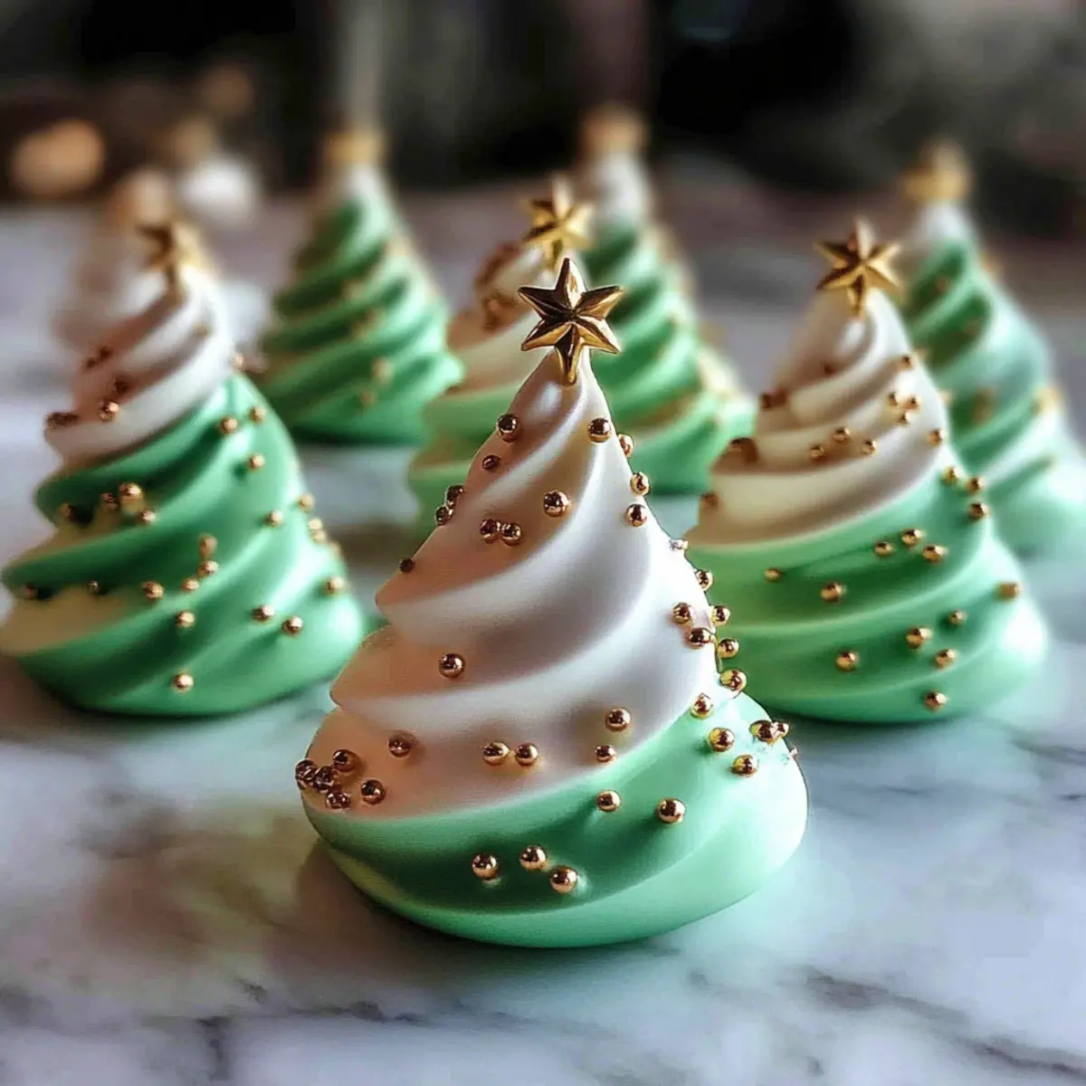 Christmas Tree Meringues