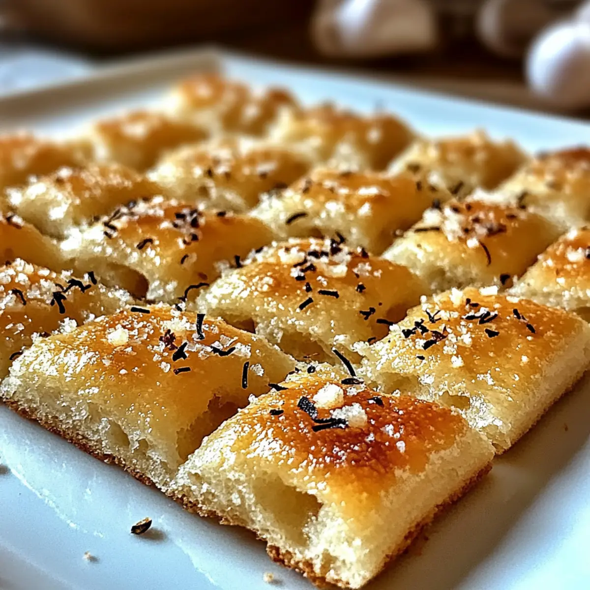Crispy & Cheesy Garlic Parmesan Focaccia Bread