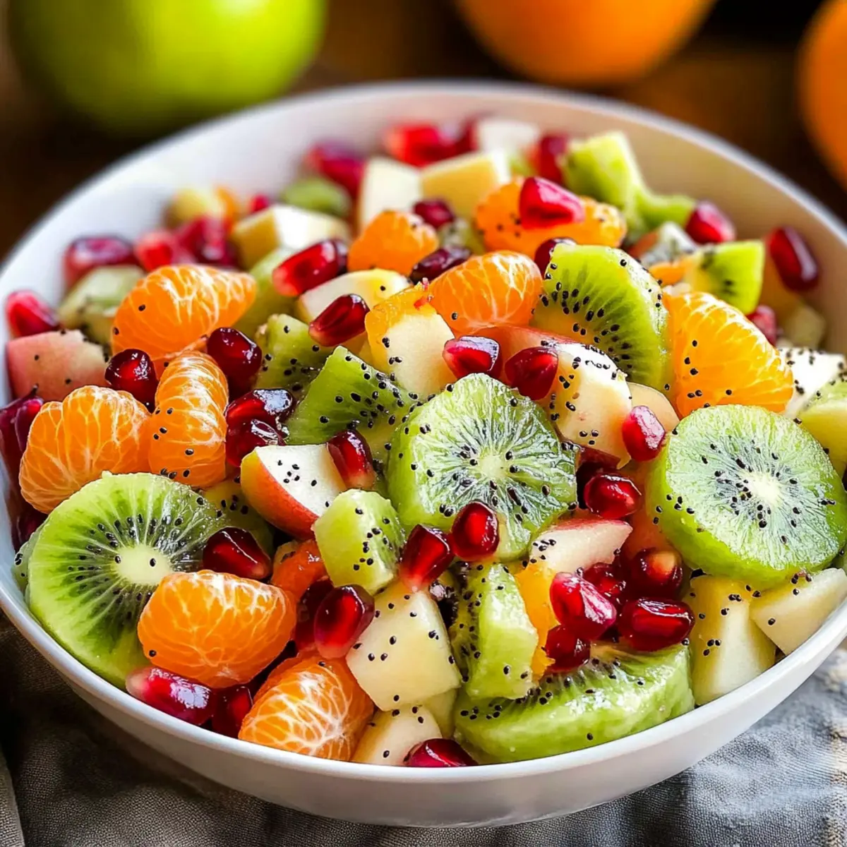 Delicious Winter Fruit Salad with Bright Lemon Poppyseed Dressing