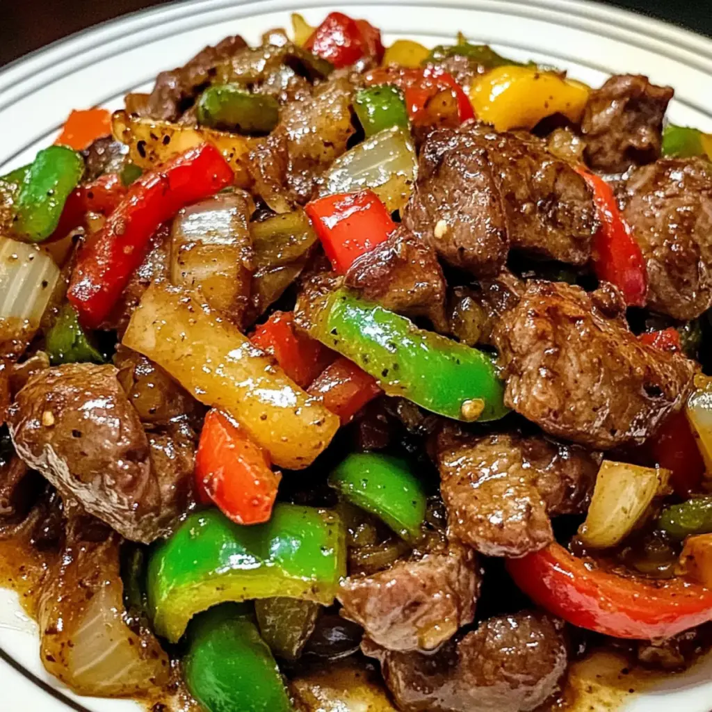 Pepper Steak with Bell Peppers and Onion