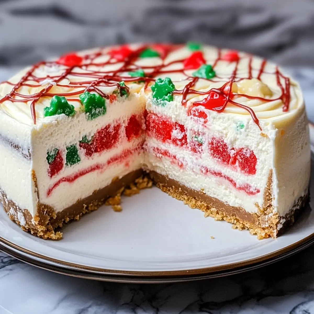 Creamy Little Debbie Christmas Tree Cheesecake