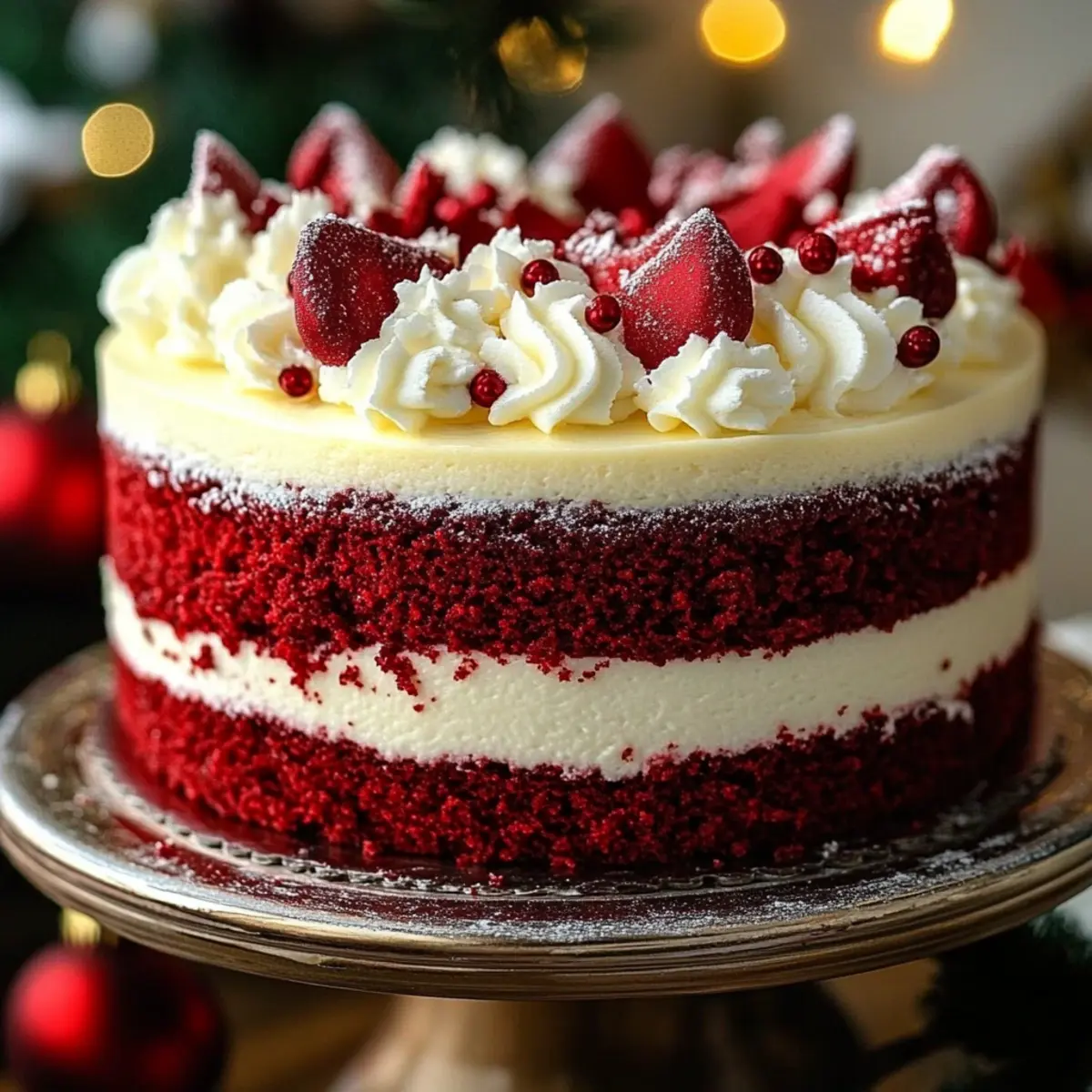 Christmas Red Velvet Cheesecake