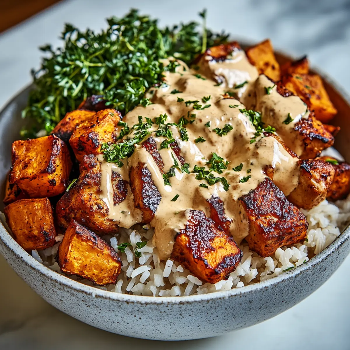 Easy & Healthy Chicken and Sweet Potato Bowls