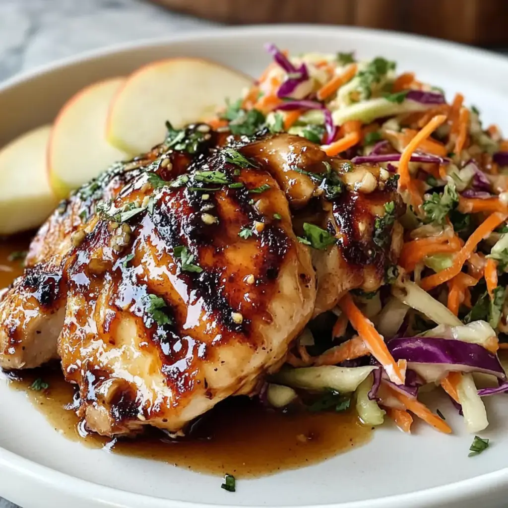 Sticky Apple Cider Chicken with Crisp Autumn