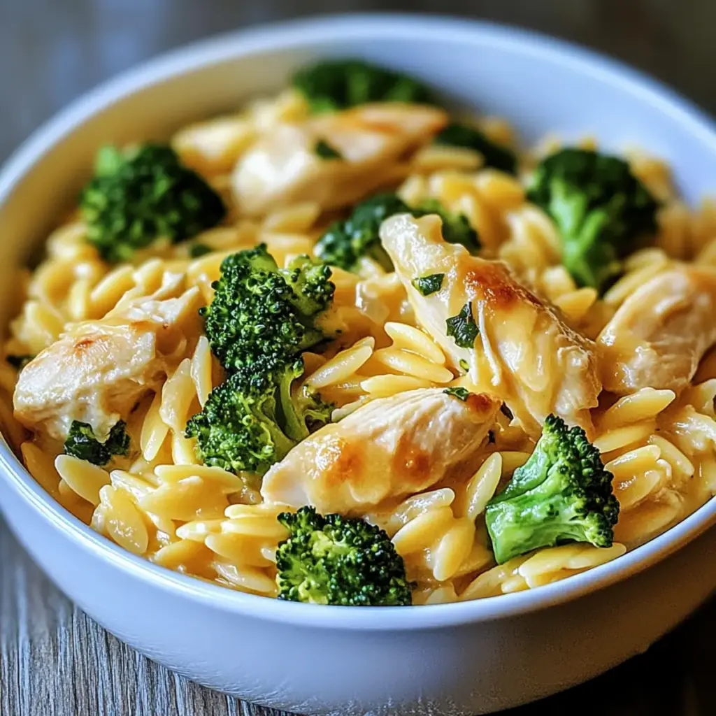 Cheesy Chicken Broccoli Orzo