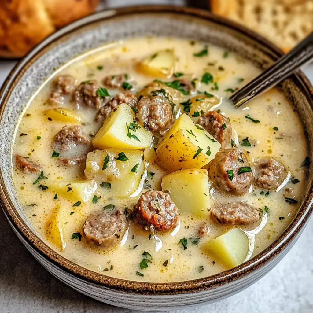 Potato and Sausage Chowder Bowl