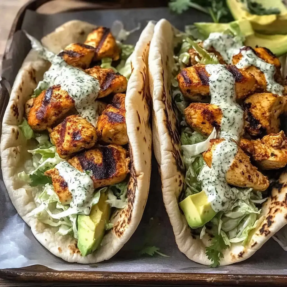 Sheet Pan Chicken Pitas with Herby Ranch