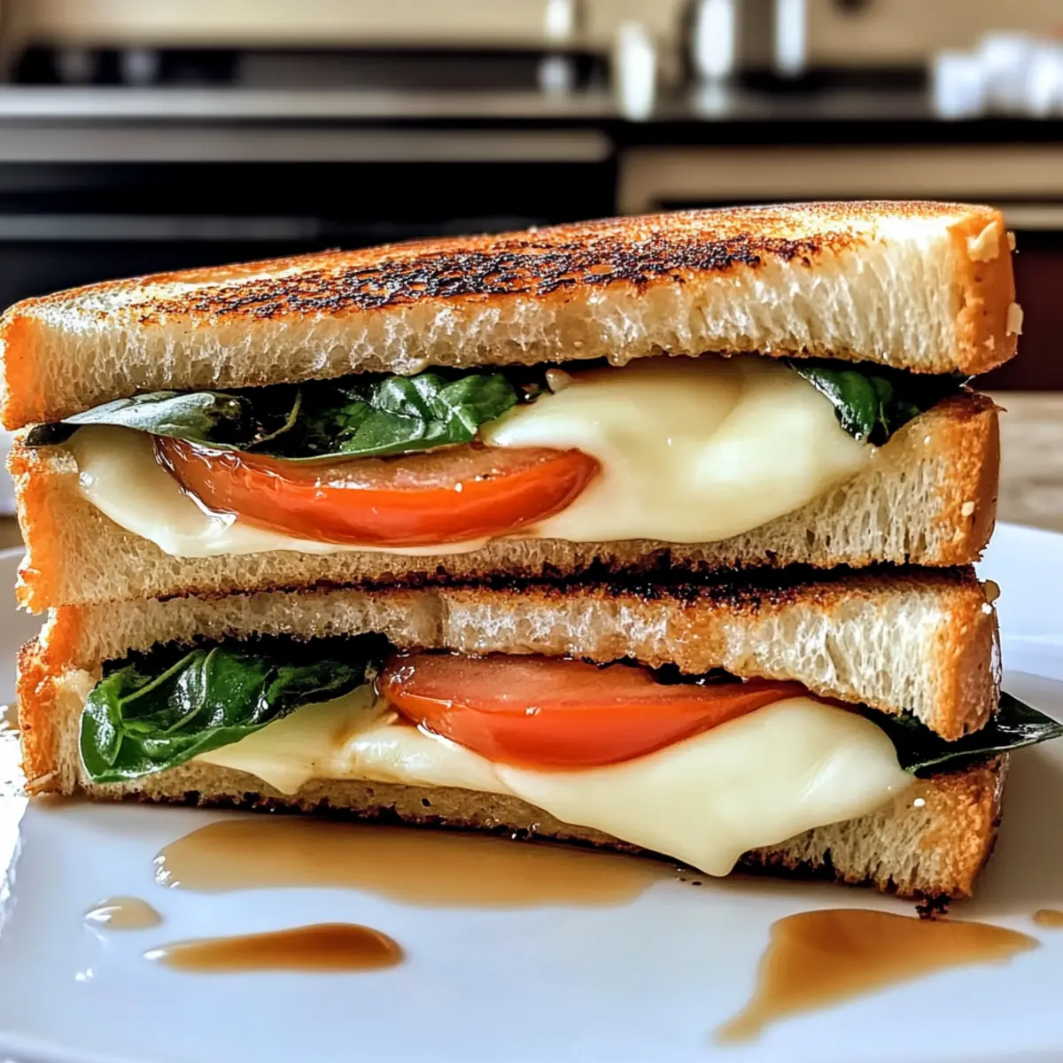 Tomato Basil Grilled Cheese Sandwich