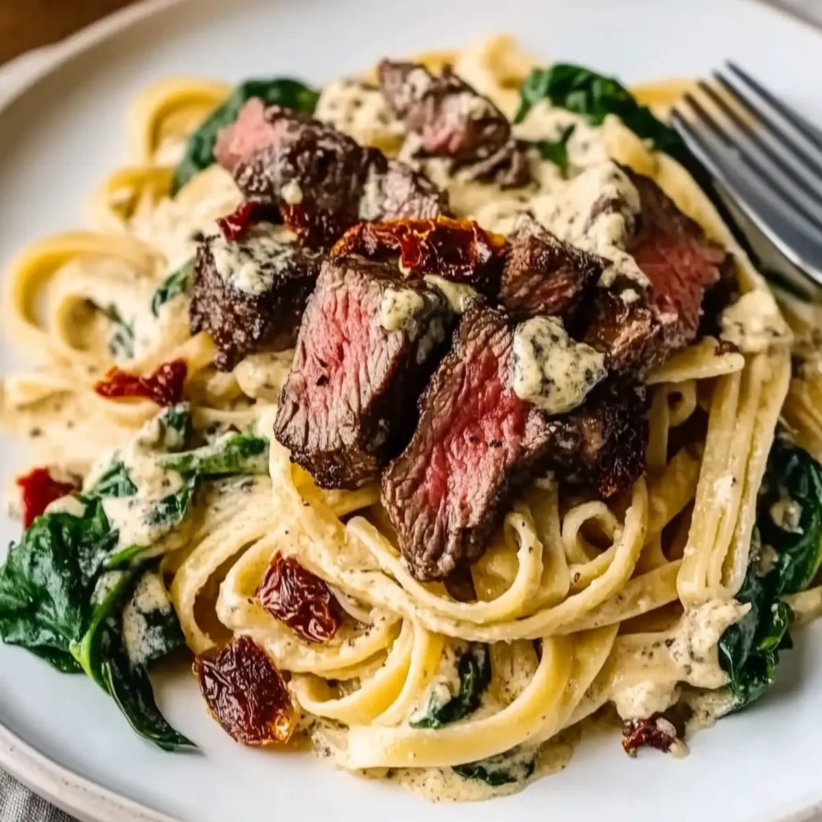 Restaurant-Style Steak Gorgonzola Pasta