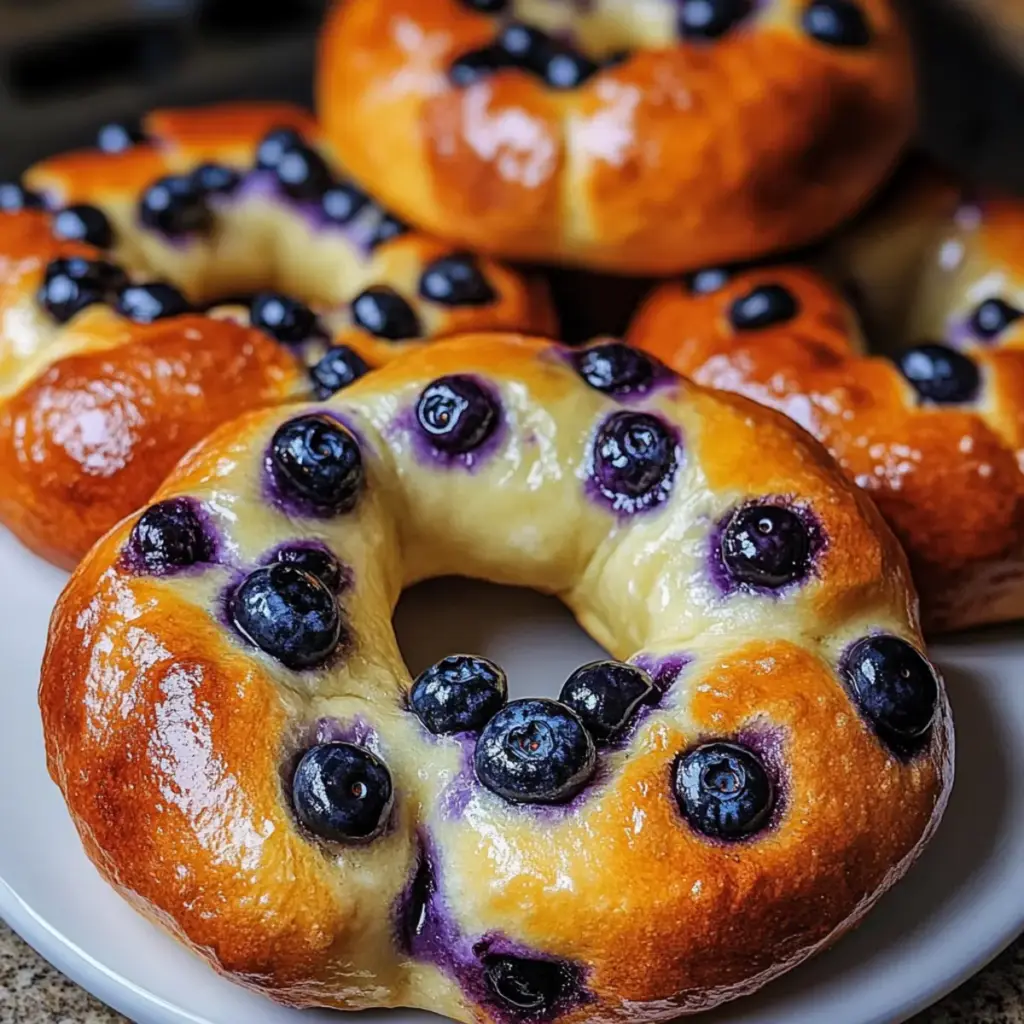 Easy 4-Ingredient Blueberry Bagels
