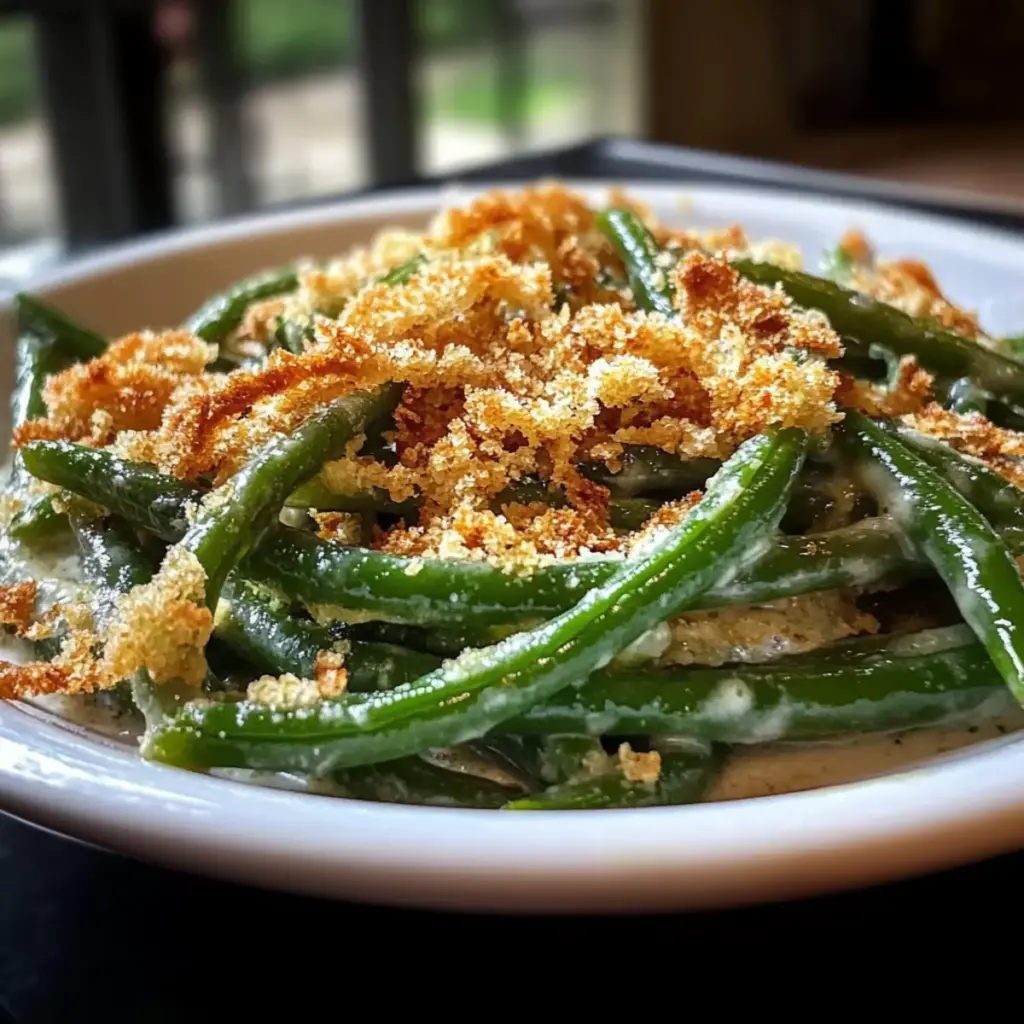 Best Garlic Parmesan Green Bean Casserole