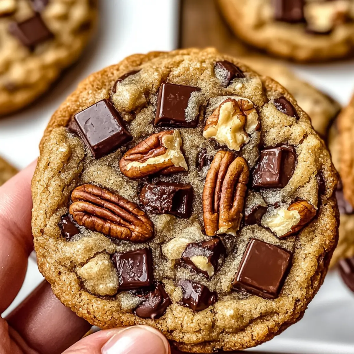Brown Butter Bourbon Pecan Chocolate Chunk Cookies