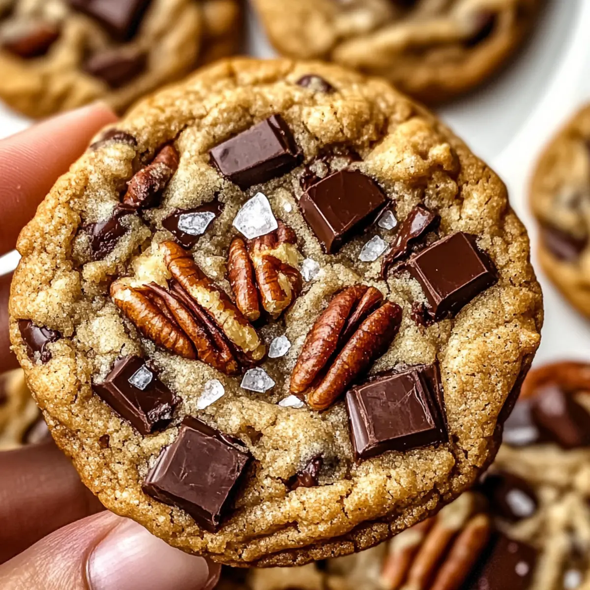 Brown Butter Bourbon Pecan Chocolate Chunk Cookies