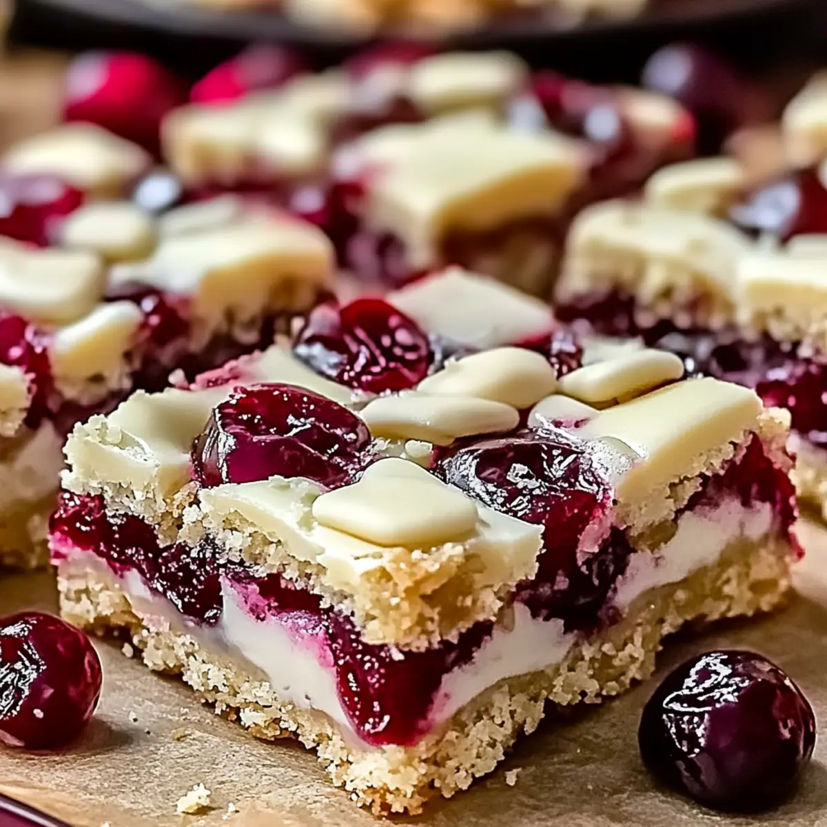 Tasty Christmas Cherry Bars Dessert