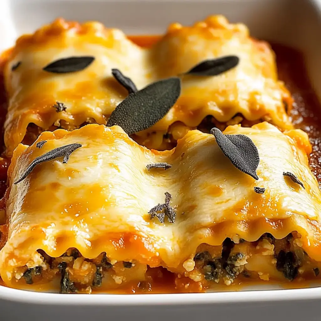 Garlic Butternut Squash Lasagna Roll-Ups
