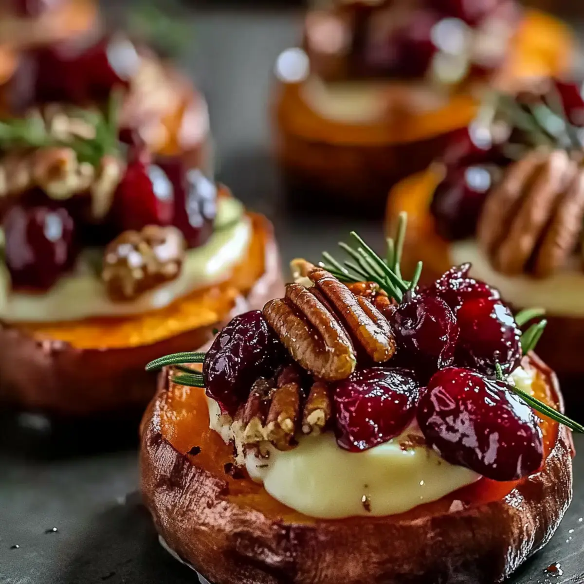 Savory Sweet Potato Rounds with Brie for Effortless Elegance