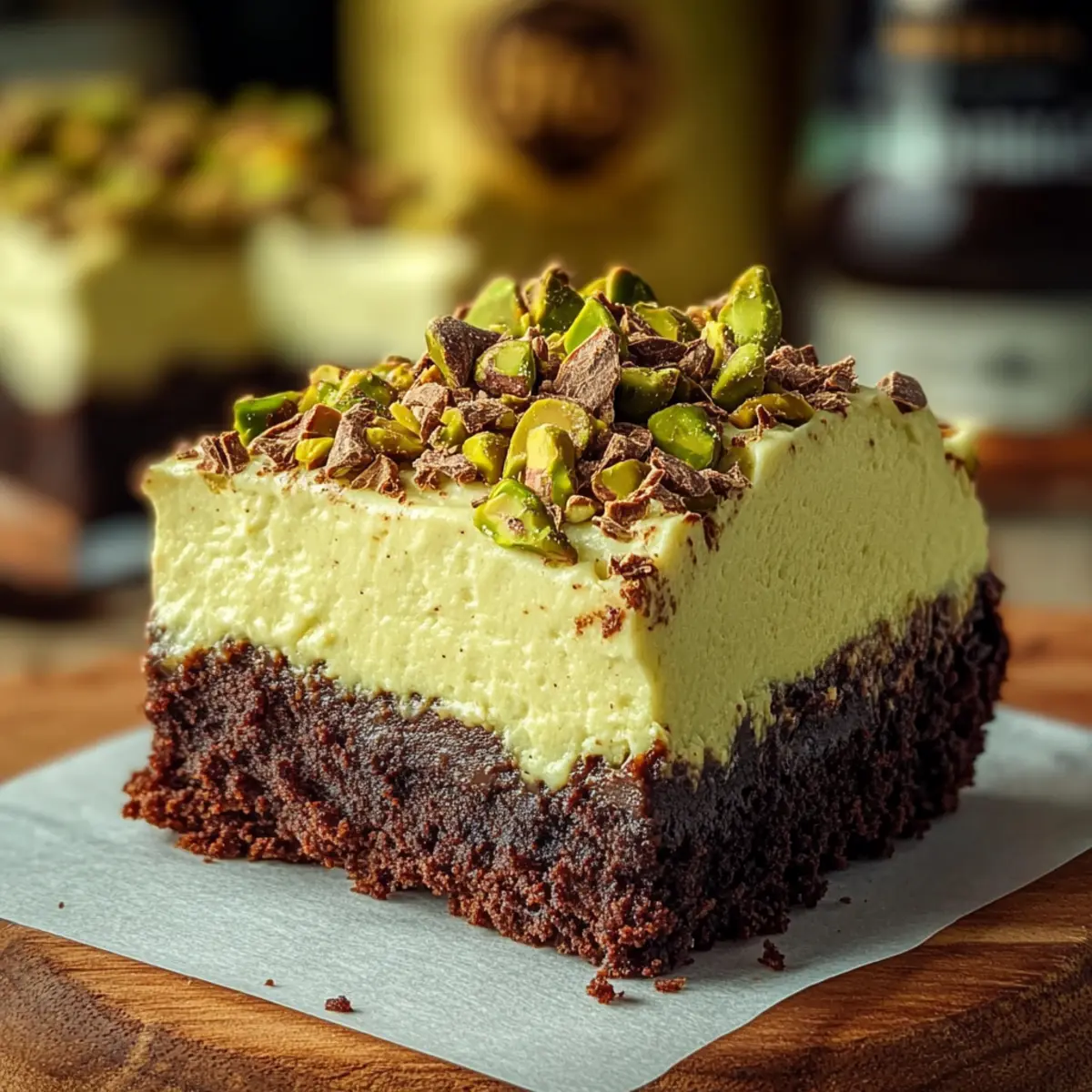 Pistachio Cheesecake Brownie Bars