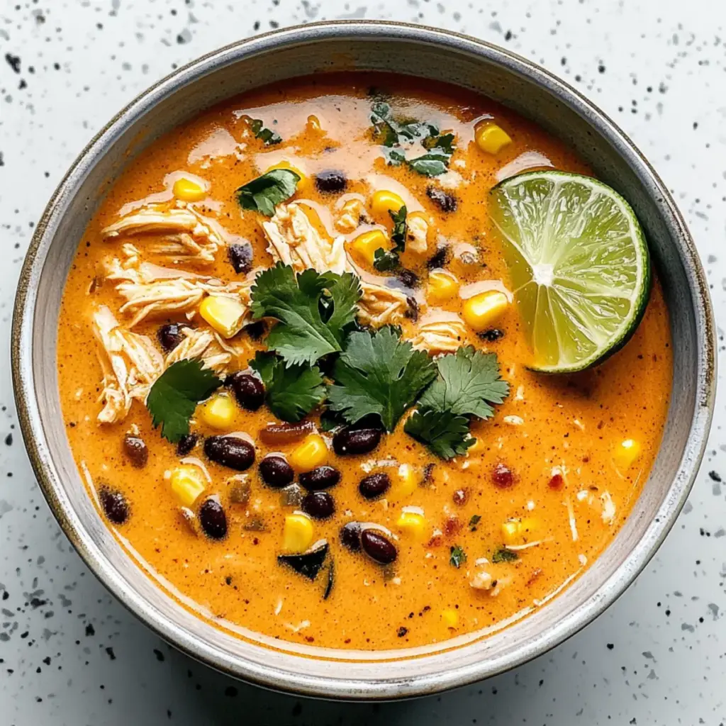 Easy Chicken, Poblano, and Black Bean Soup