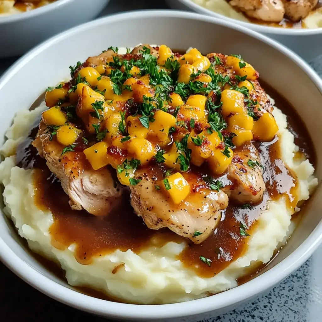 Chicken Mashed Potato Bowls