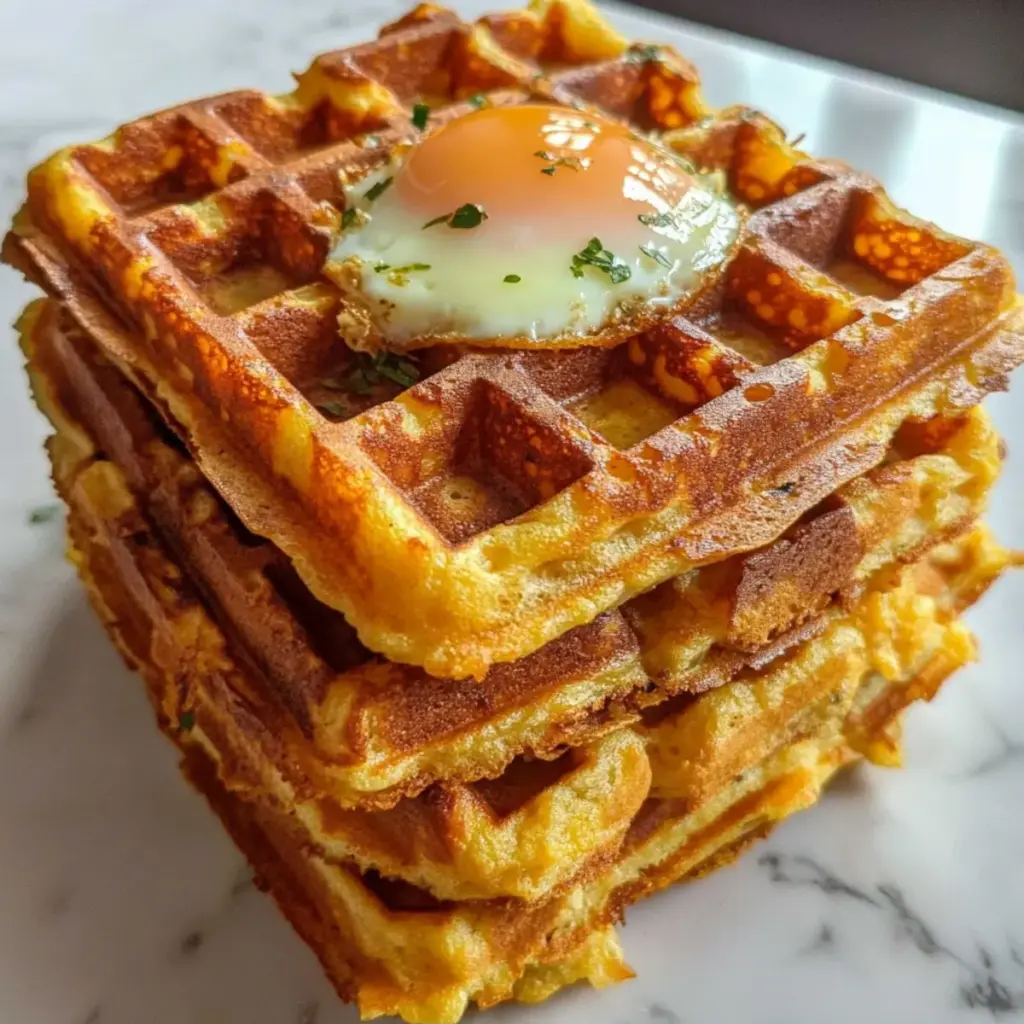 Cheddar Jalapeño Cornbread Waffles