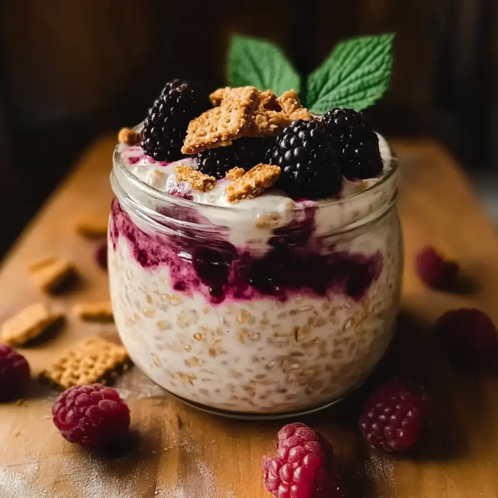 Blackberry Pie Overnight Oats