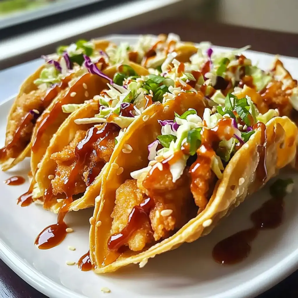 Crispy Chicken Wonton Tacos