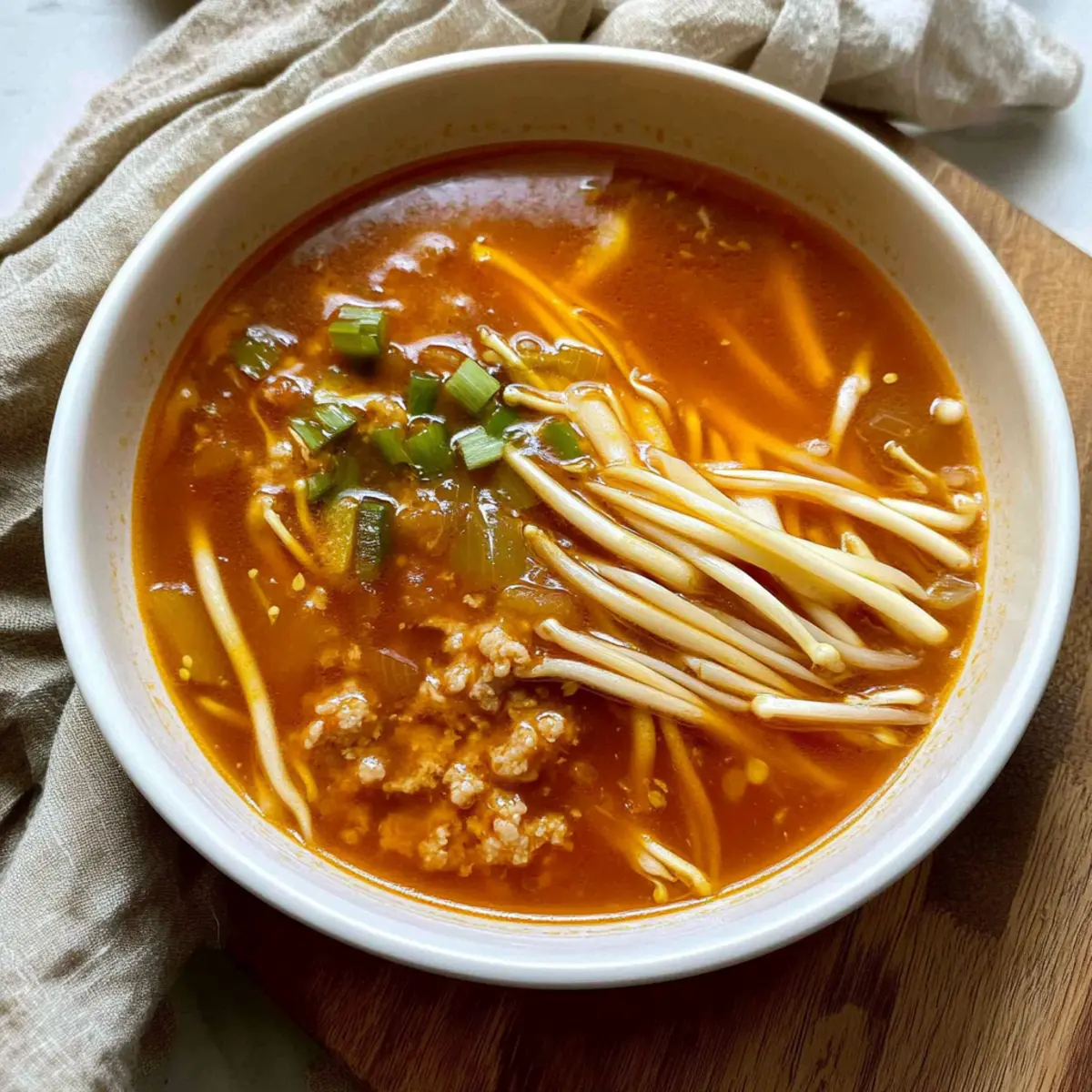 Delicious Tomato Enoki Mushroom Soup for Cozy Nights
