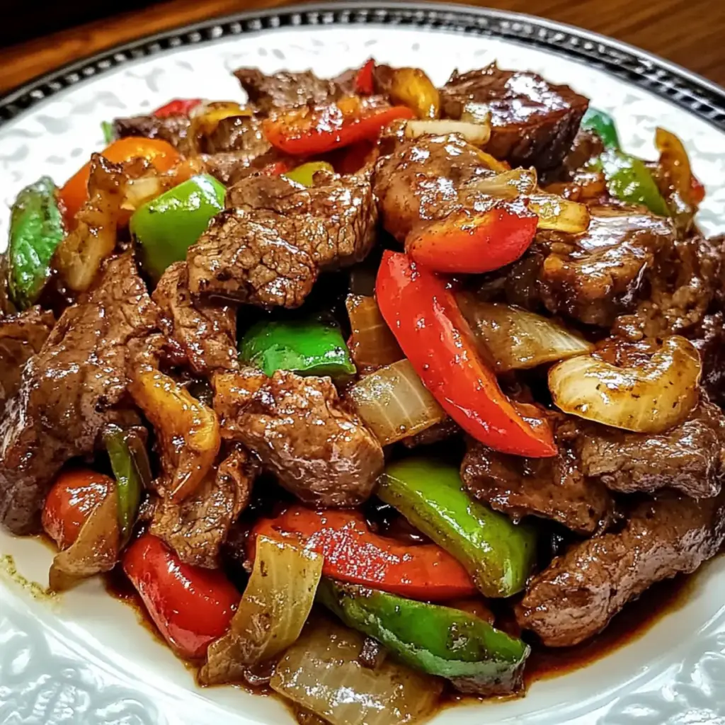 Pepper Steak with Bell Peppers and Onion