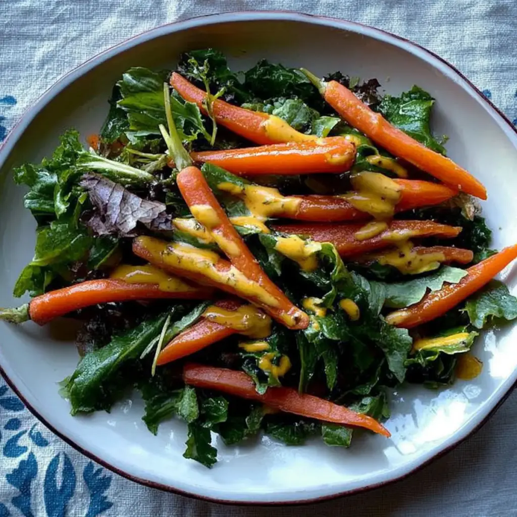 Carrots and Greens with Dilly Bean Vinaigrette