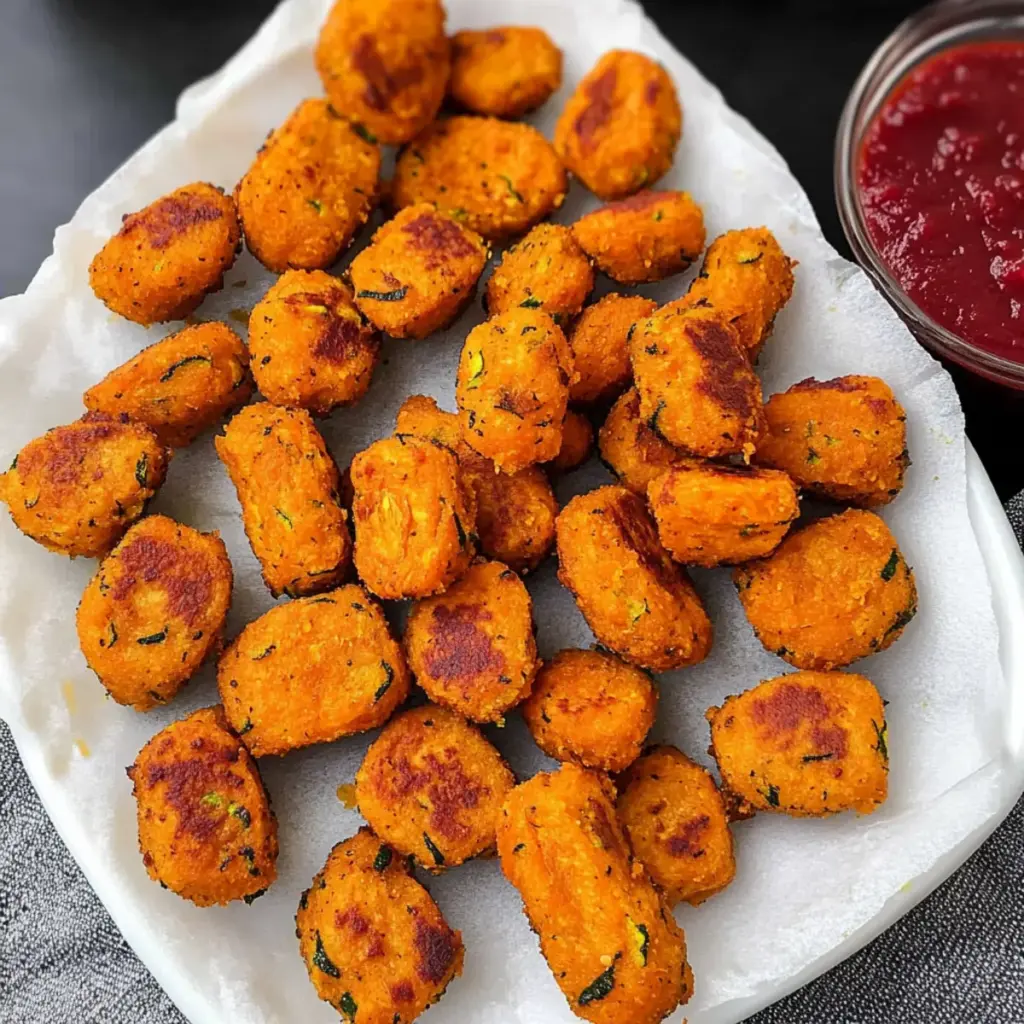 Baked Sweet Potato Zucchini Tots