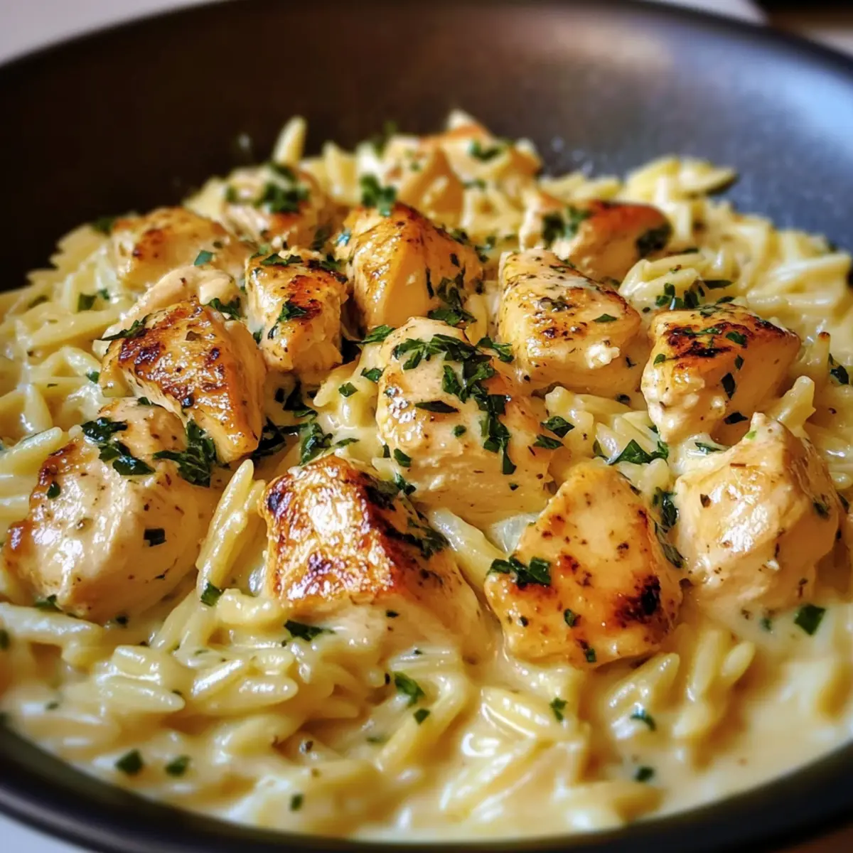 Creamy Parmesan Chicken and Orzo