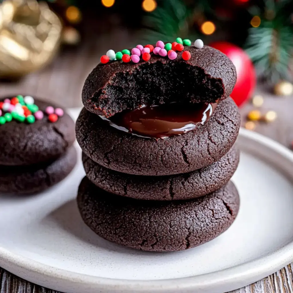 Chocolate Thumbprint Cookies