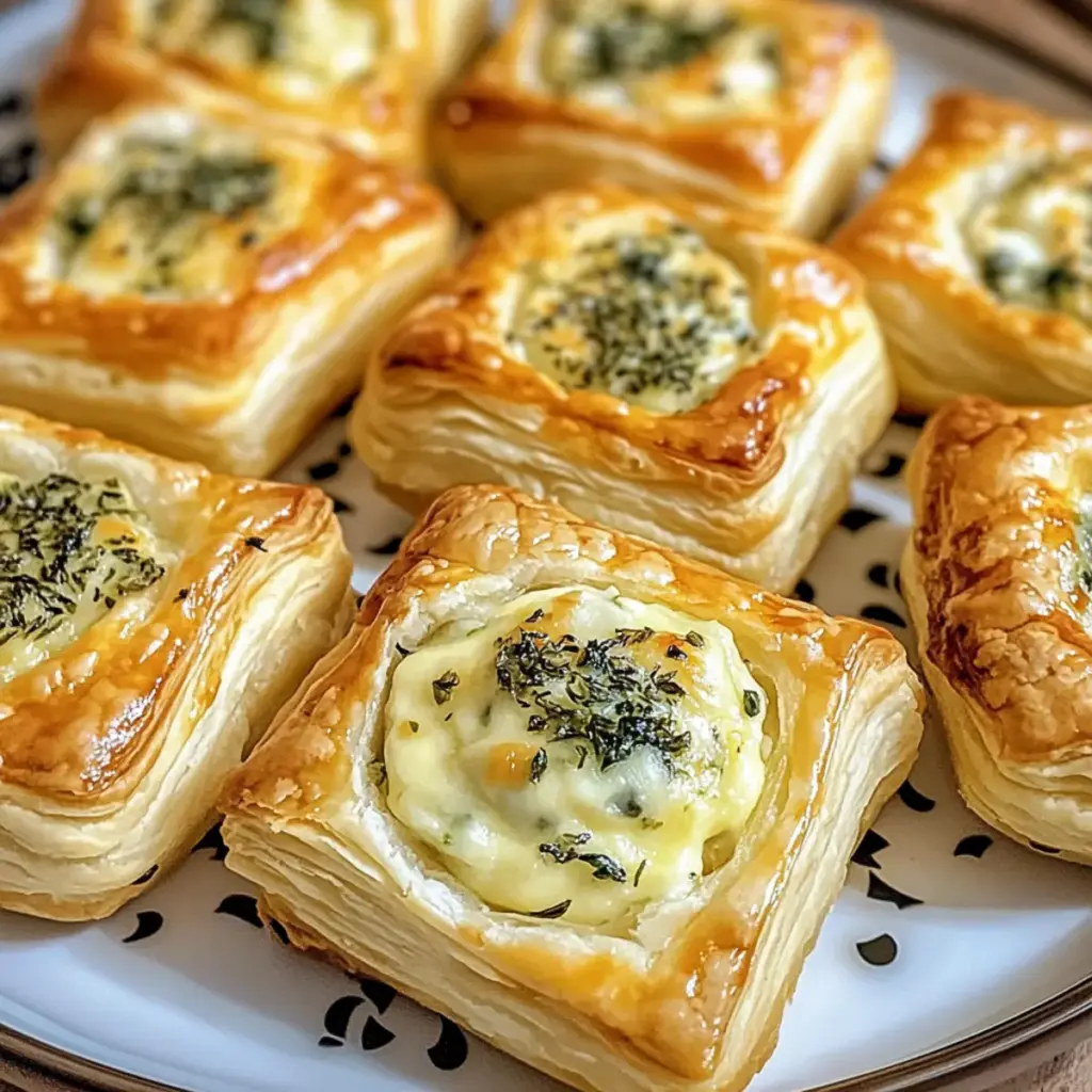 Herb and Cheese Stuffed Puff Pastry Bites