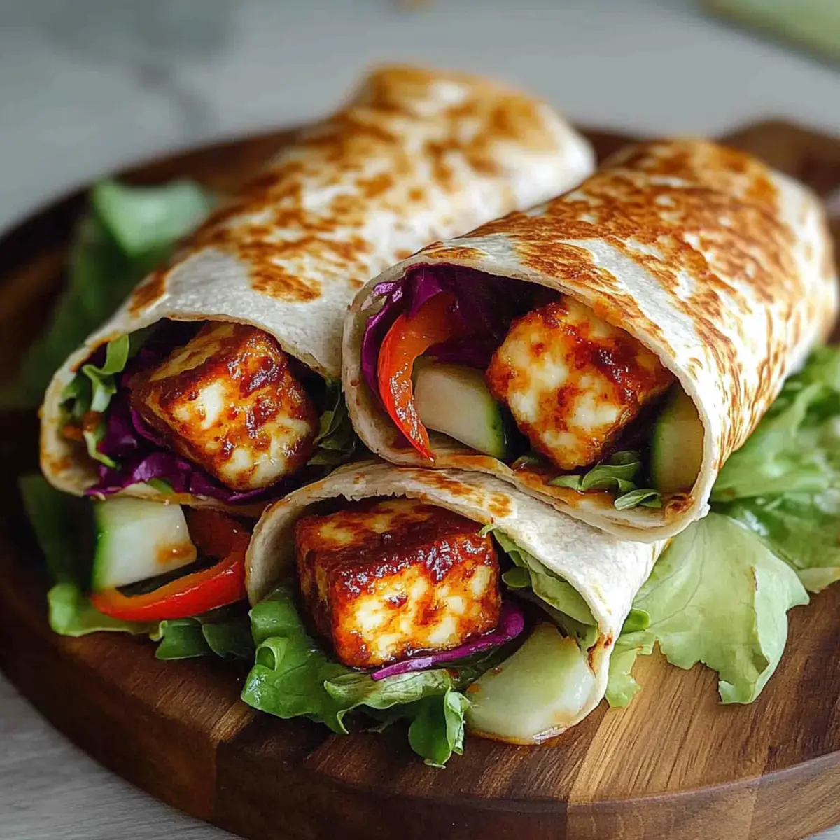Sweet Chili Halloumi Wraps