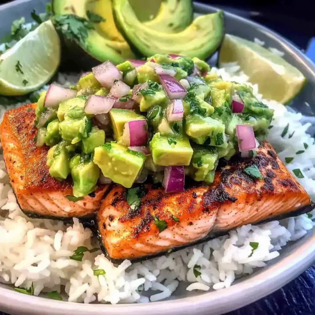 Cajun Lime Salmon with Avocado Salsa