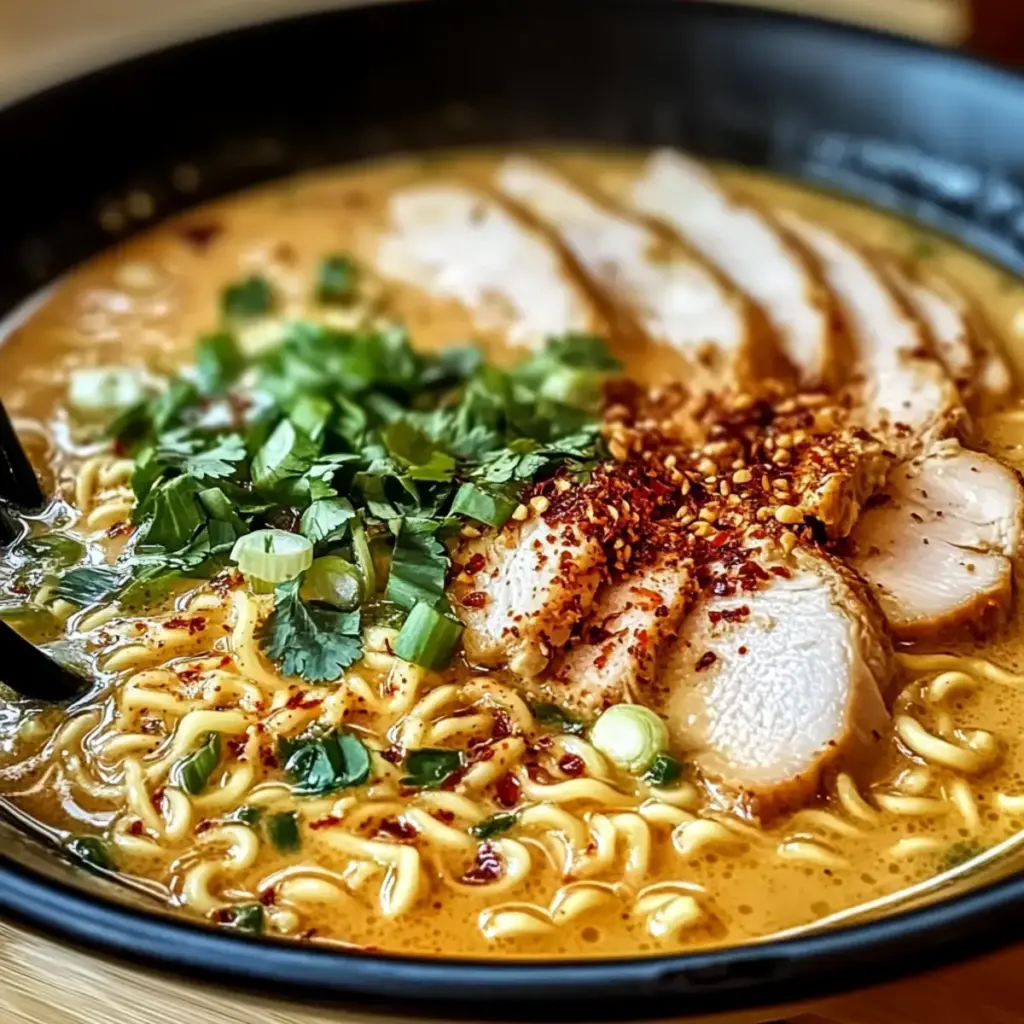 Creamy Garlic Chicken Ramen