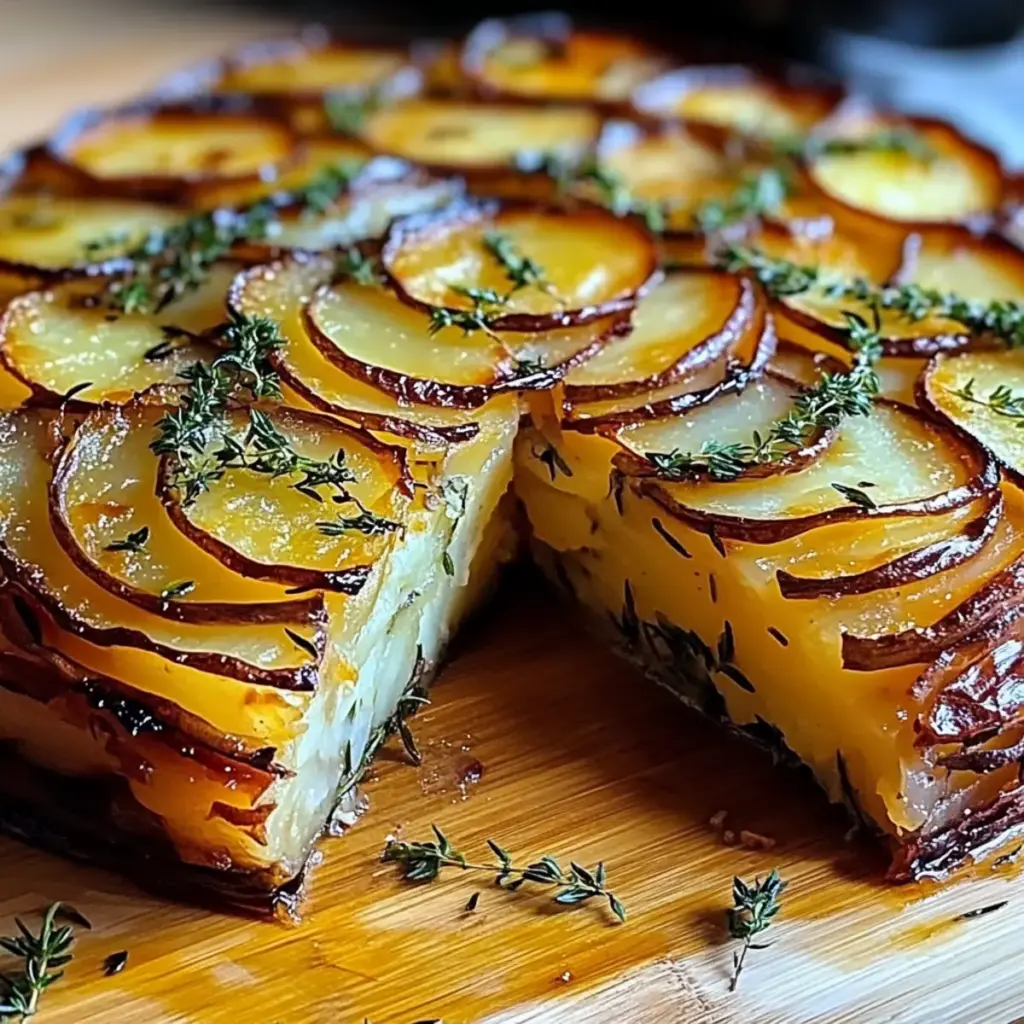 Crispy Balsamic-Thyme Potato Torte