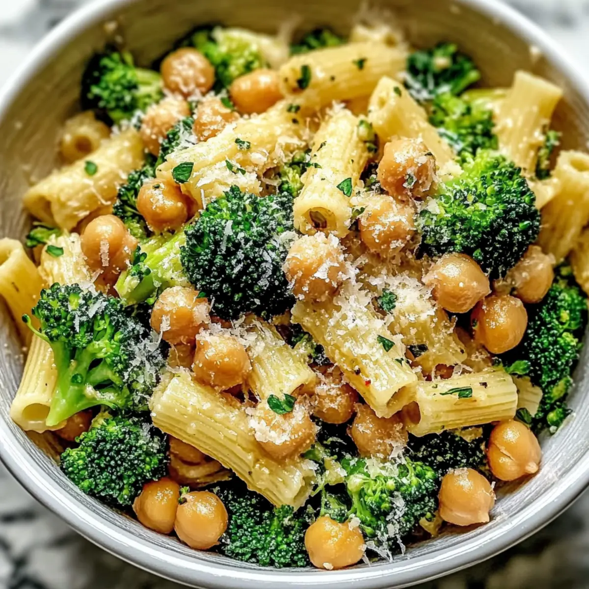 Nutritious Broccoli Chickpea Pasta with Garlic Olive Oil Bliss