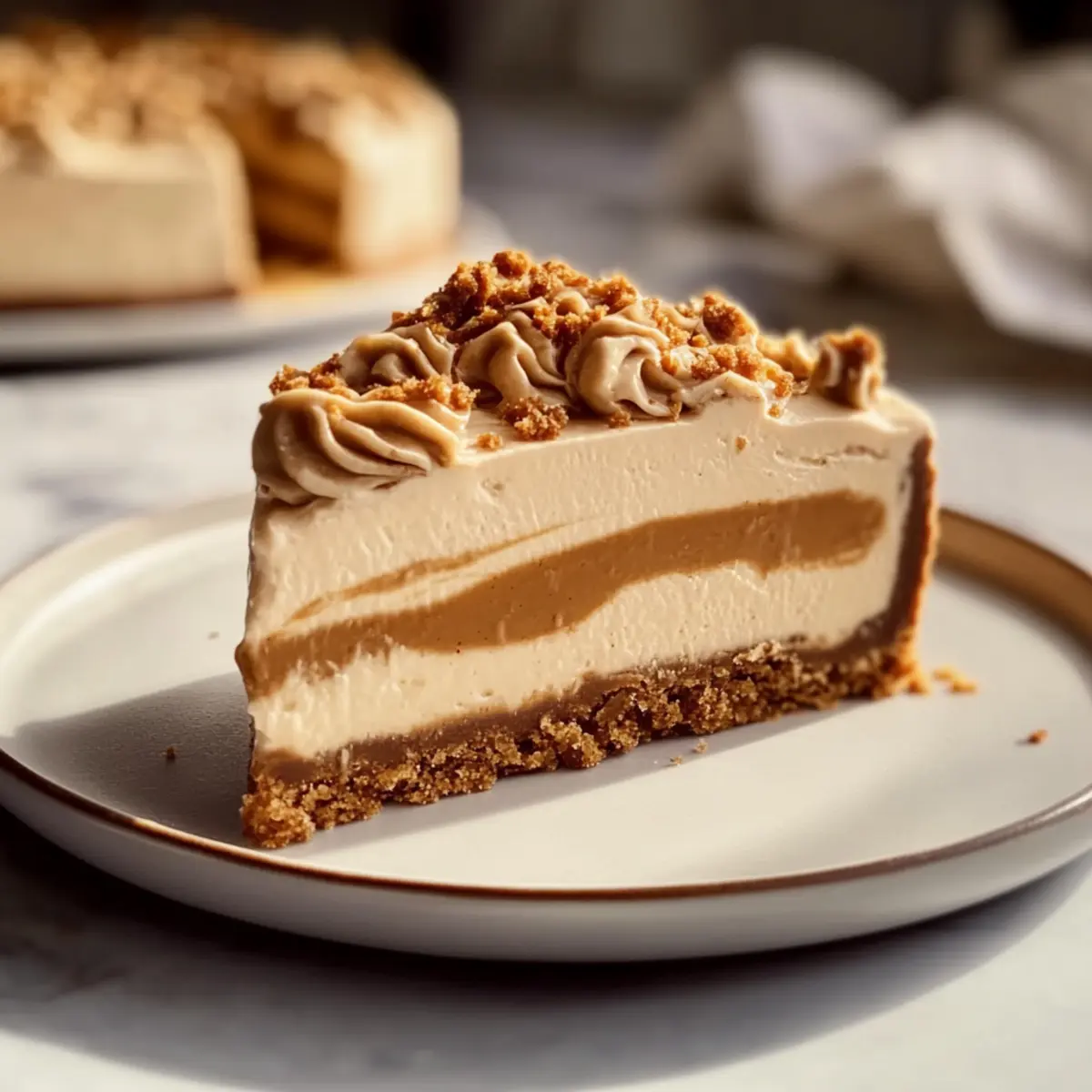 No Bake Biscoff Cheesecake