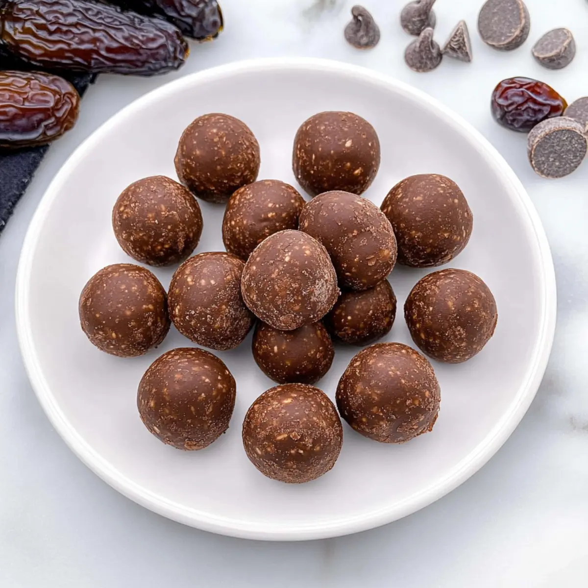 No Bake Date Brownie Bites