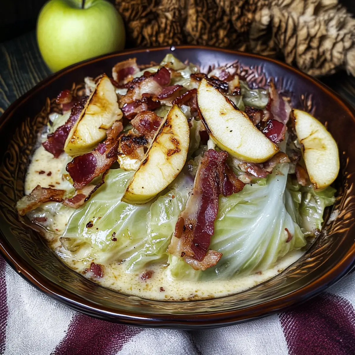 Delightfully Creamy Apple Cream Braised Cabbage Made Simple