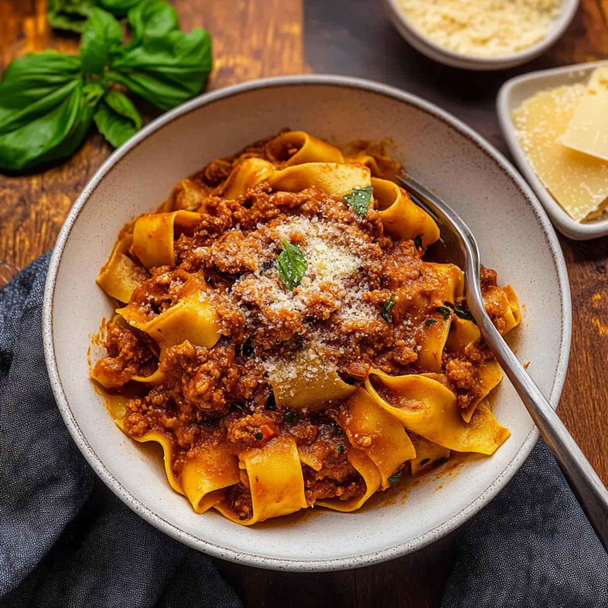 Authentic Pappardelle Bolognese