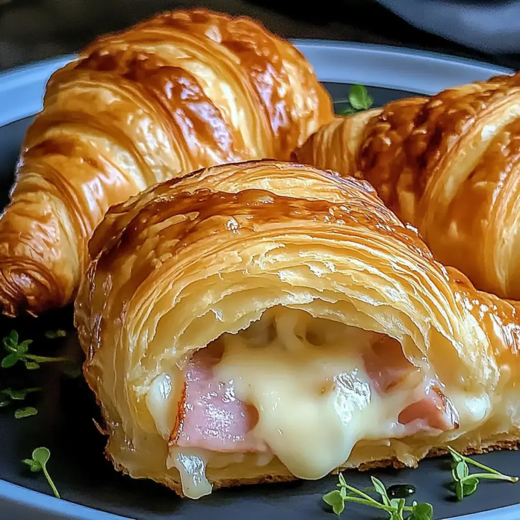 Air Fryer Ham Cheese Croissants