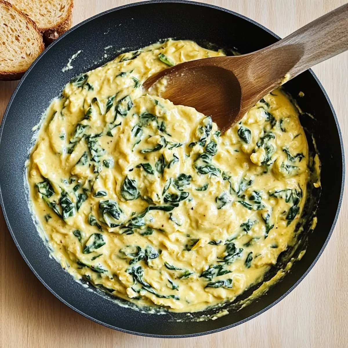 Creamed Spinach Scrambled Eggs