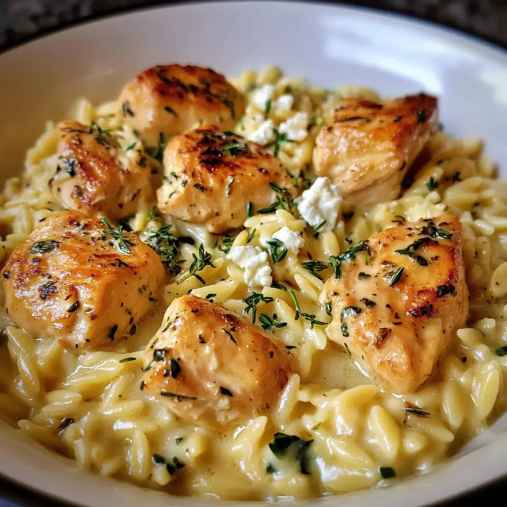 Delightful Creamy Parmesan Chicken and Orzo