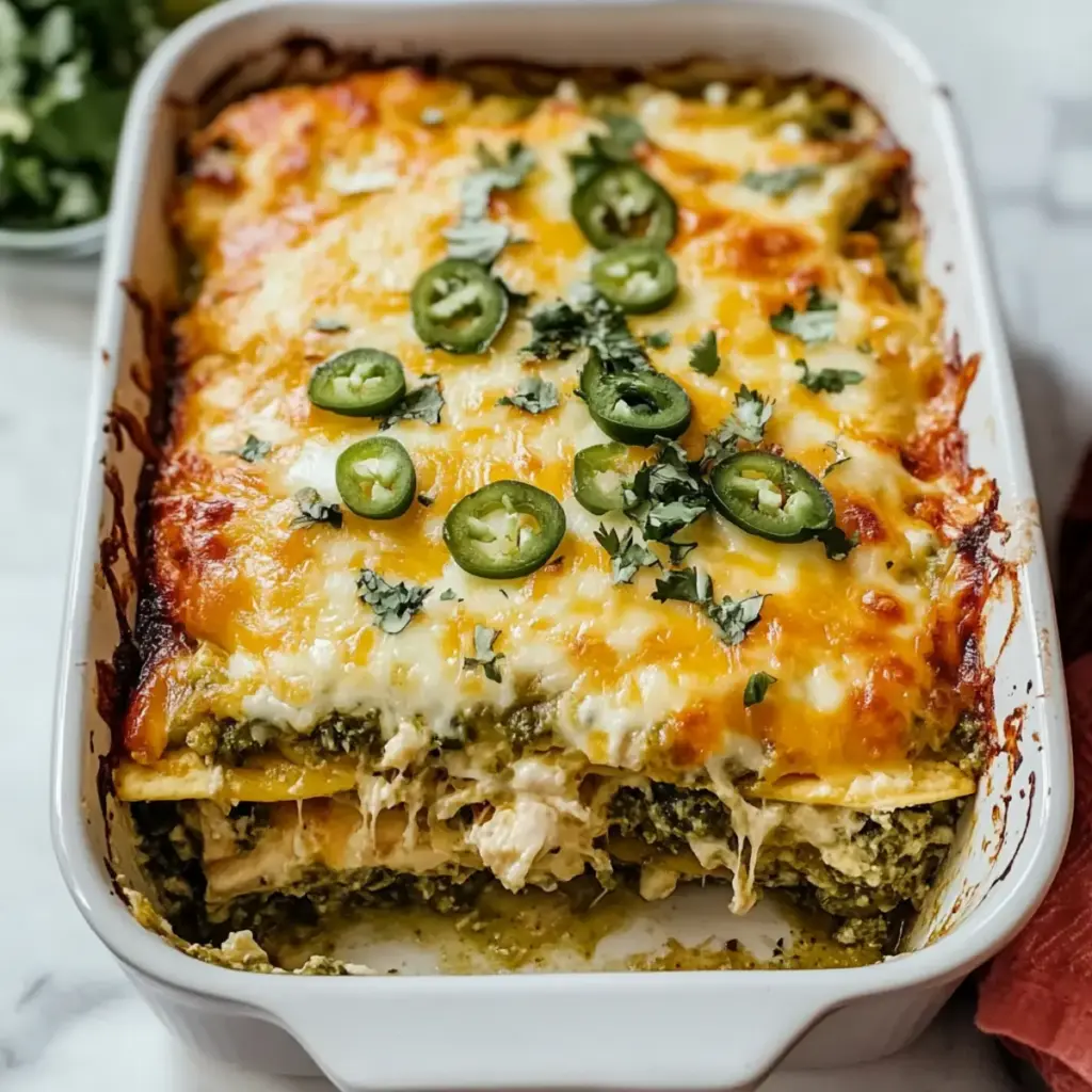 Delicious Salsa Verde Chicken Casserole