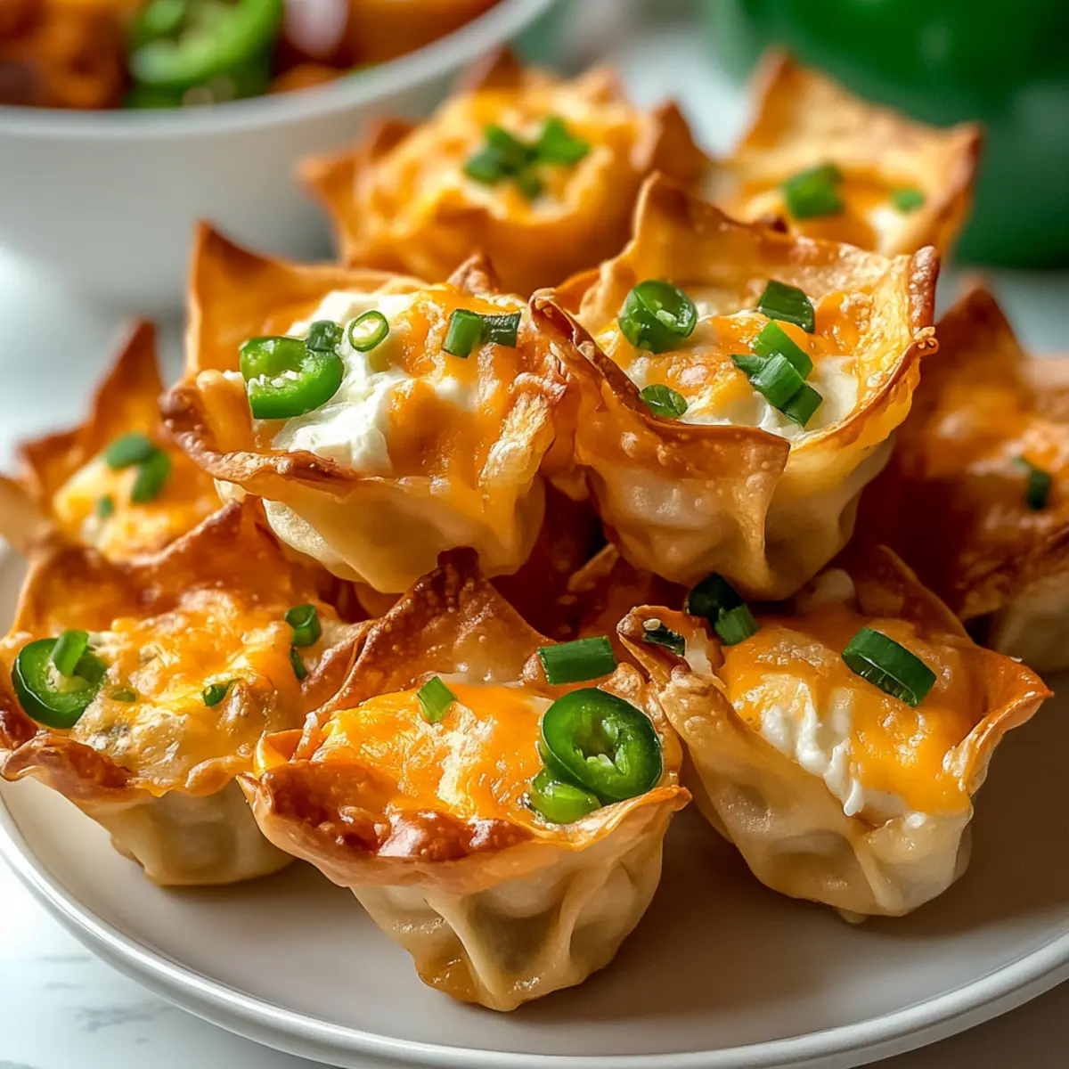 Jalapeno Popper Wonton Cups for Irresistible Snacking Fun