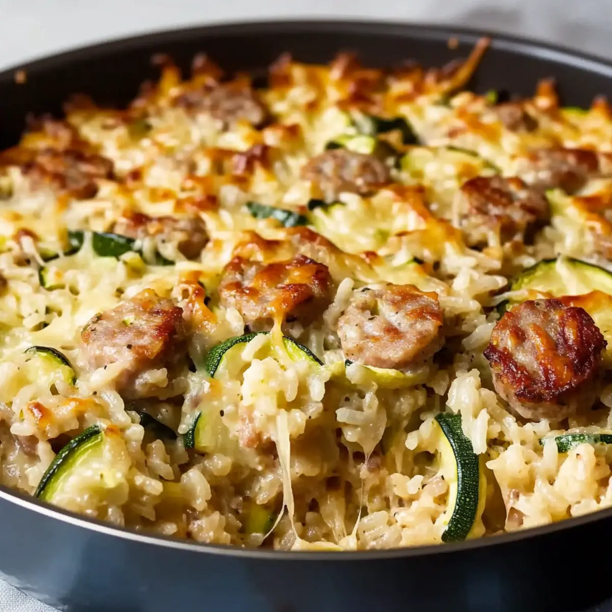 Sausage Zucchini Rice Casserole
