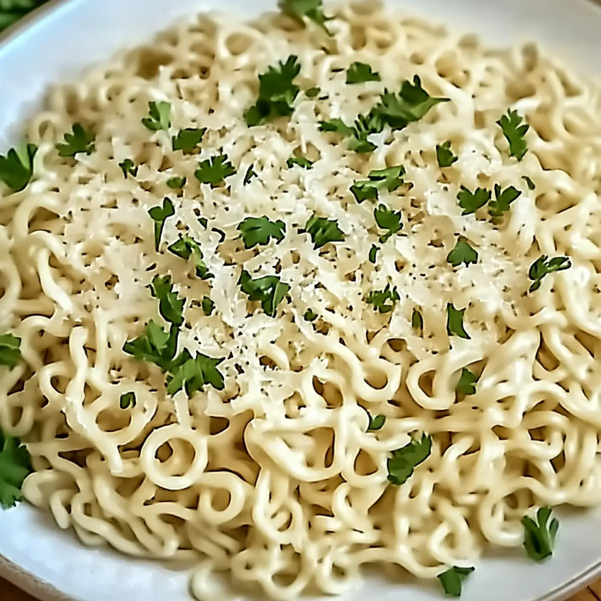 Creamy Garlic Parmesan Ramen